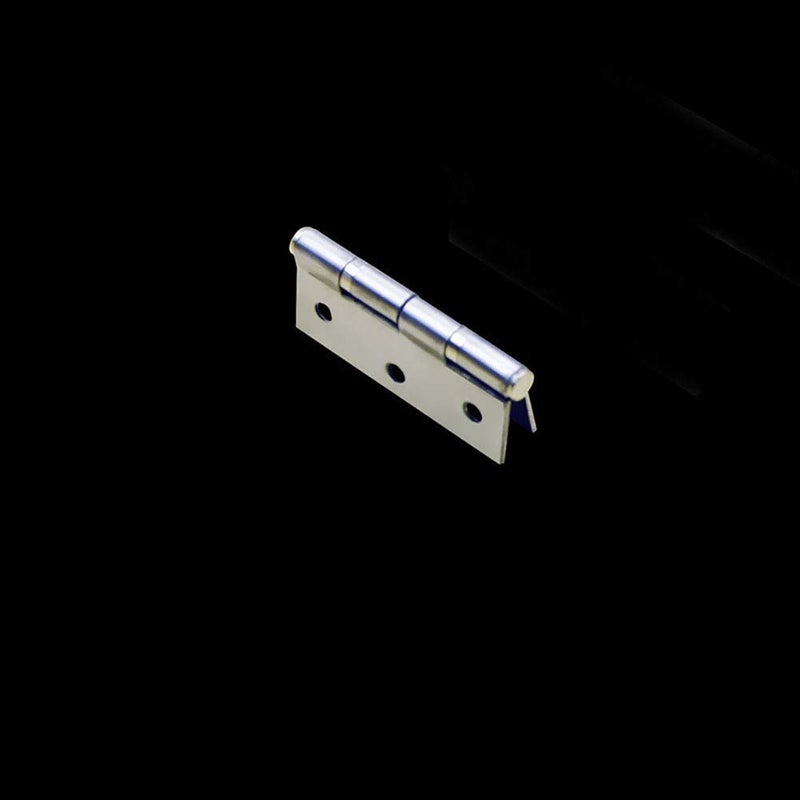 TamBee 40Pcs 1.7inch Folding Butt Hinges Cabinet Cupboard Closet Door Home Furniture Hardware Stainless Steel Silver Tone - Image 5